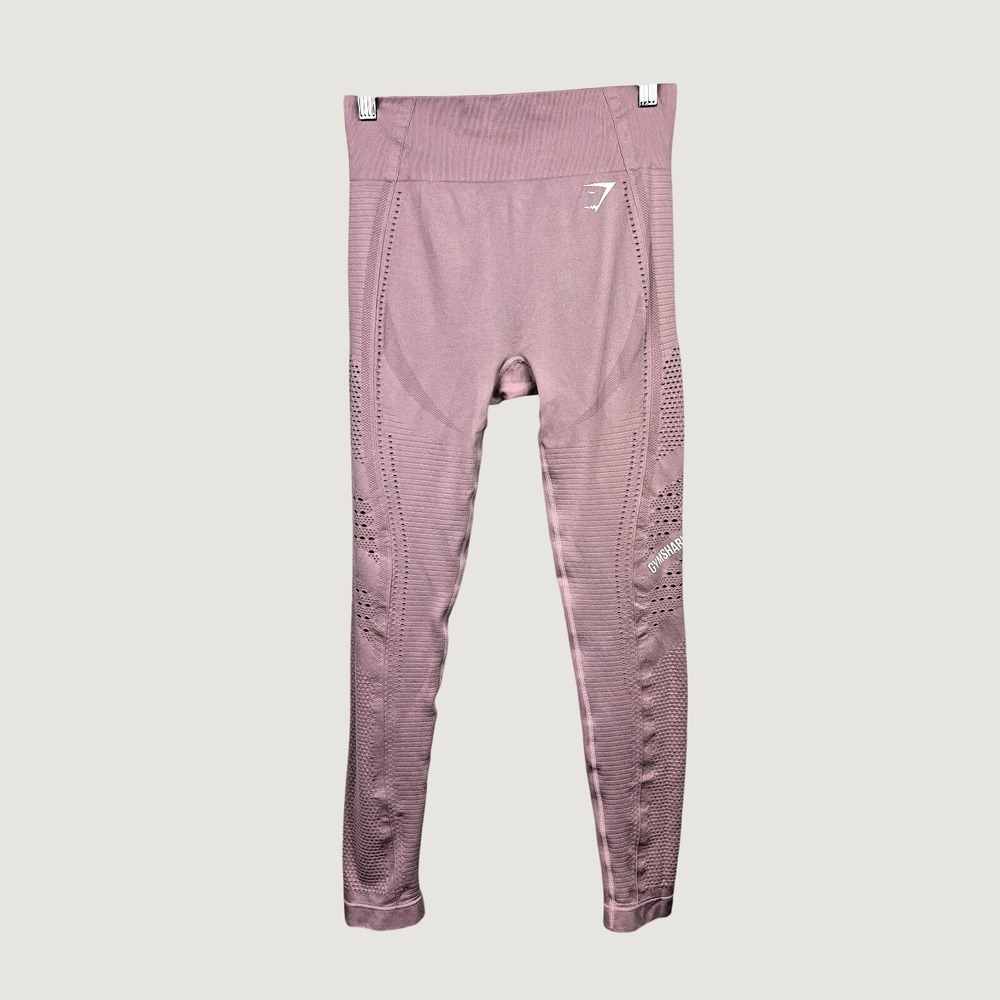 Gymshark Leggings S Pink Energy+ Seamless High Rise Pointelle Knit Activewear